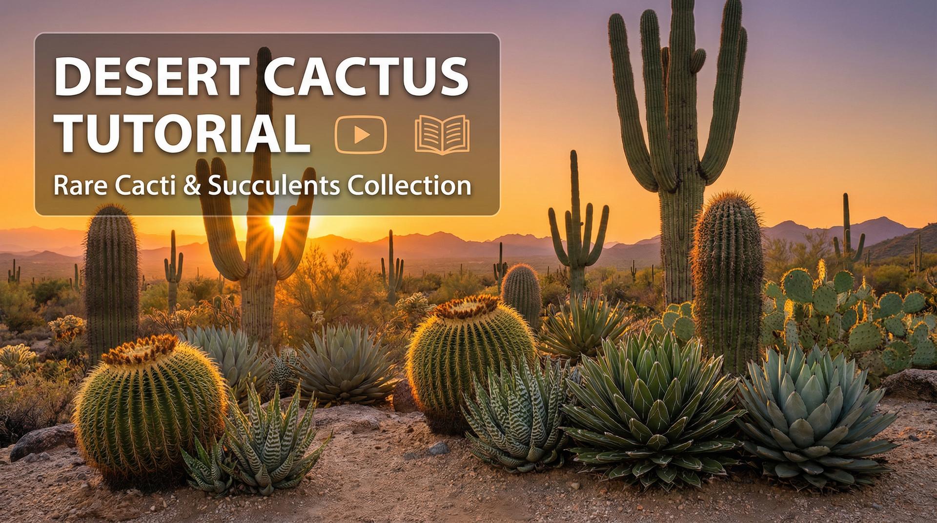 女神视频植物视频教程-沙漠仙人掌多肉植物视频